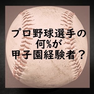 【12球団】現役プロ野球選手の甲子園出場経験者一覧